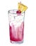 Watercolor cocktail Sea Breeze Harvey Wallbanger Planter`s Punch on white background