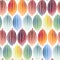 Watercolor cocoa fruits pattern