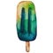 Watercolor colorful hand drawn ice lolly.