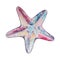 Watercolor colorful starfish hand drawn illustration