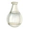 Watercolor colorless transparent vintage glass bottle or vase with water isolated on white background