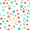 Watercolor confetti seamless pattern.