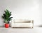 Watercolor of Couch clean minimalistic white sofa interior design