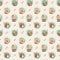 Watercolor cozy home seamless pattern