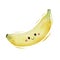 Watercolor cute banana cartoon character