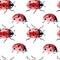 Watercolor Cute colorful ladybugs clip art collection isolated on white background.