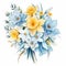 Watercolor Daffodil Arrangement: Serene Springtime Illustration