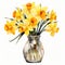 Watercolor Daffodils Drawing: Charming Illustrations And Colorful Still Lifes
