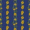 Watercolor dandelions wildflowers seamless texture pattern