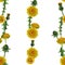 Watercolor dandelions wildflowers seamless texture pattern background.