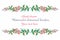 Watercolor decorative christmas botanical borders