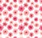 Watercolor Delicate Pink Flowers Seamless Repeat Pattern