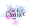 Watercolor design of stay creative. Hand lettering