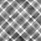 Watercolor diagonal stripe plaid seamless pattern. Black gray stripes on white background