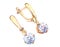 Watercolor diamond earrings  illustration isolated