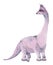 Watercolor dinosaurs brontosaurus