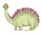 Watercolor dinosaurs stegosaurus