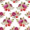 Watercolor dogrose pattern