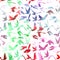 Watercolor Doves and pigeons seamless pattern on white background for peace concept and wedding design. Vector