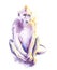 Watercolor drawing of an animal - monkey, macaque sits