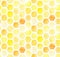 Watercolor drawing, honeycomb seamless pattern. cute abstract background with yellow honeycombs isolated on white background. desi