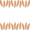 Watercolor ears of wheat frame border illustration isolated on white background. Template for decorating illustrations.