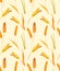 Watercolor ears of wheat seamless pattern