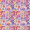 Watercolor East Seamless pattern