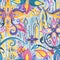 Watercolor East Seamless pattern