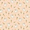 Watercolor Easter bunny. Seamless pattern with rabbit, carrot and leaf.