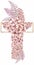 Watercolor Easter Cross Clipart, Hydrangea Flowers Frame Clip art, Pink  Baptism Crosses, Religious illustration Wedding