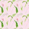 Watercolor elegance calla lilies hand drawn patterns