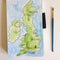 Watercolor of England by child