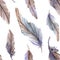 Watercolor feather ethnic boho seamless pattern background vector