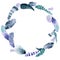 Watercolor feather wreath