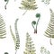 Watercolor fern pattern