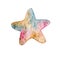 Watercolor festive multicolored star