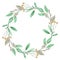 Watercolor Festive Winter Christmas Wreath Berry Garland