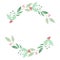 Watercolor Festive Winter Holidays Wreath Holly Berry Garland