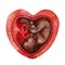 Watercolor fetus inside the heart shaped