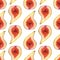 Watercolor figs seamless pattern on white background