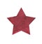 Watercolor five-pointed communist red star.