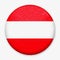 Watercolor Flag of Austria in the form of a round button