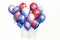 Watercolor Flag Balloons: Paint a watercolor American flag as the background and add floating balloons in red, white, and blue