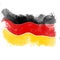 Watercolor flag of Germany. Art painted Germany national flag