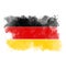 Watercolor flag of Germany. Art painted Germany national flag