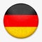 Watercolor Flag of Germany in the form of a round button