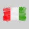 Watercolor flag of Italy. Art painted Italy national flag