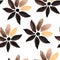 Watercolor Floral Coffee Color Seamless Pattern