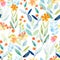 Watercolor floral pattern